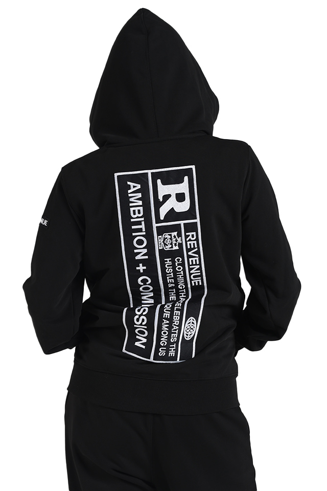 Restricted Logo Zip-up - Black